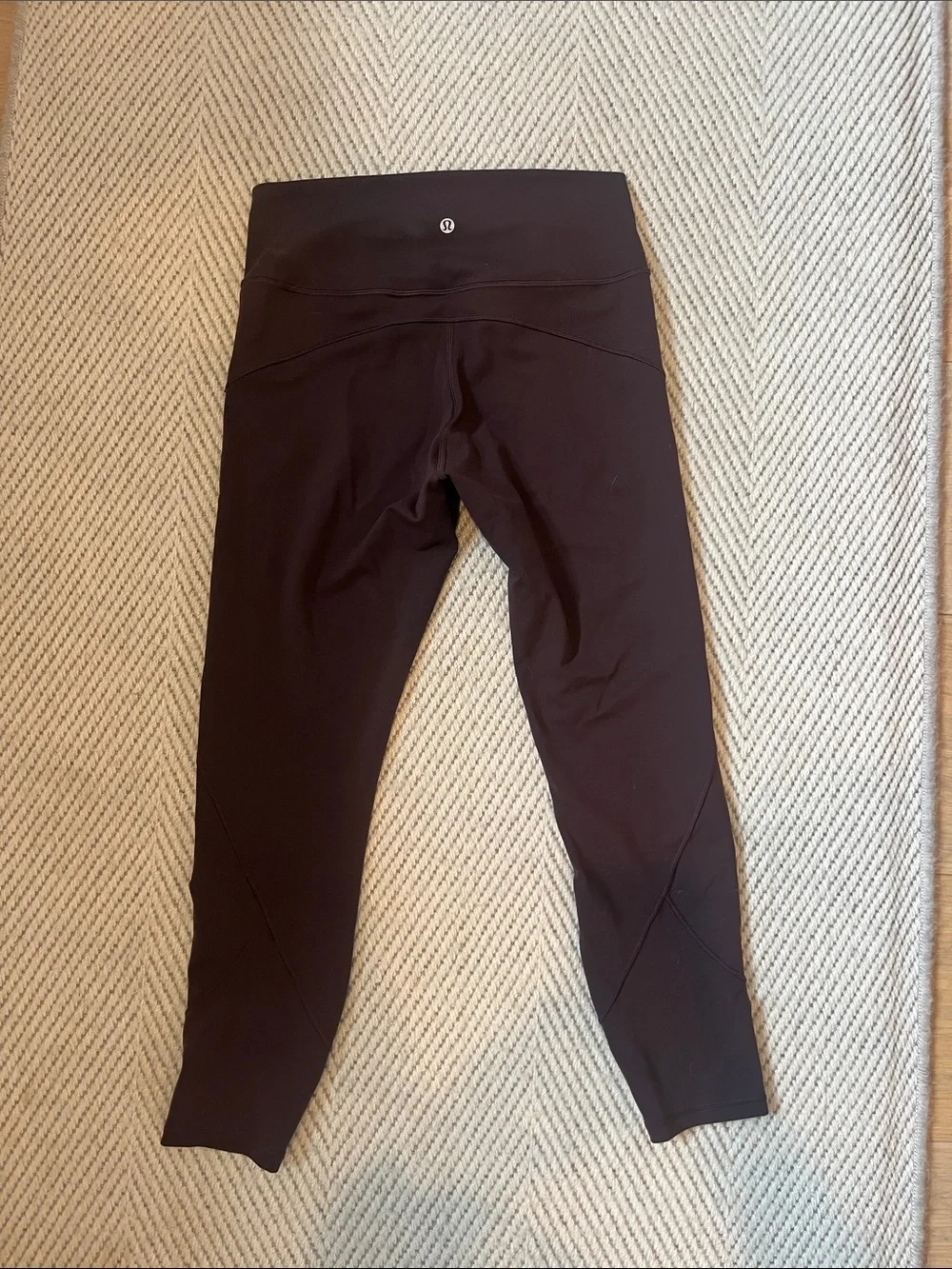 High-Waist Burgundy Lululemon Athletic Leggings